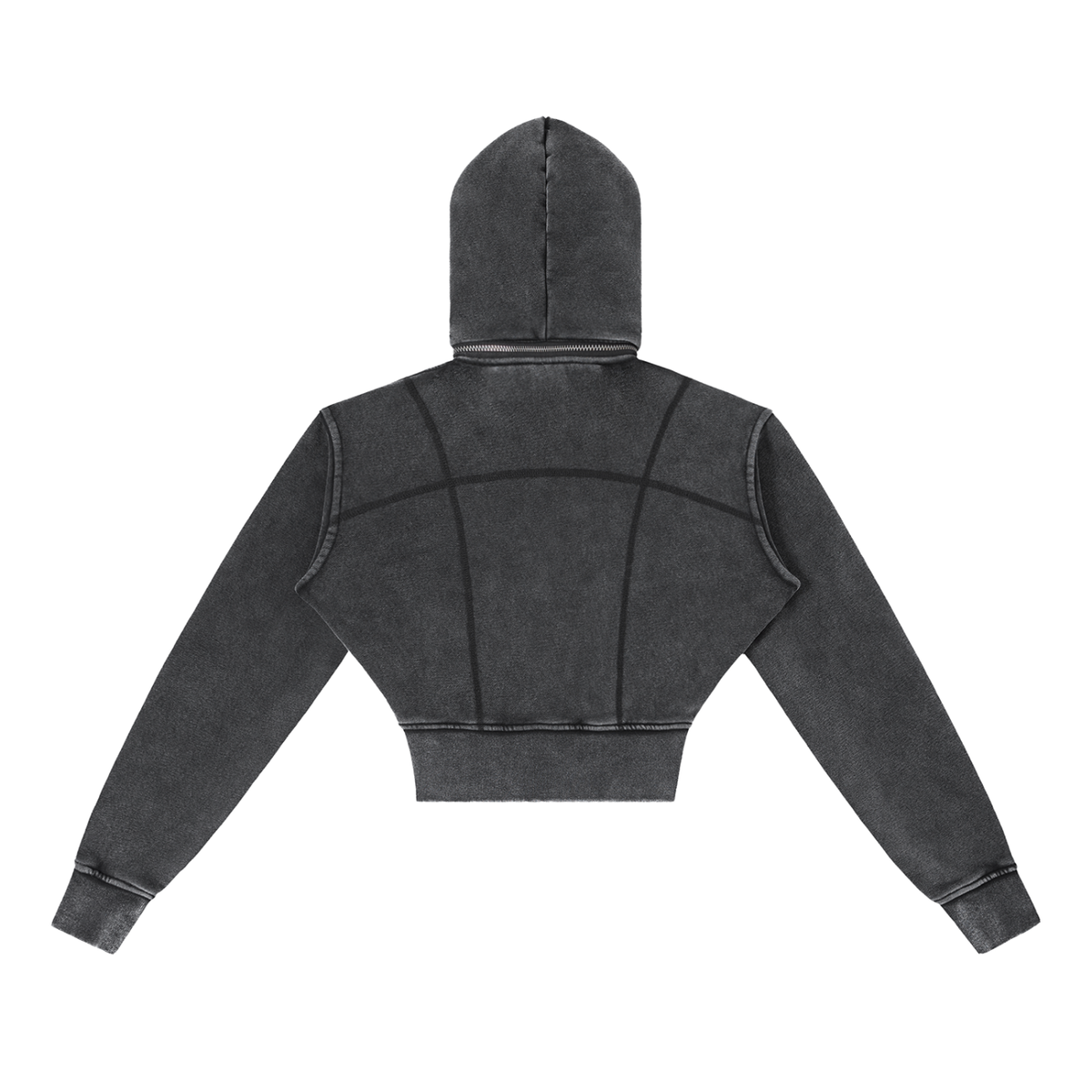 Qalm Cropped Fleece Hoodie