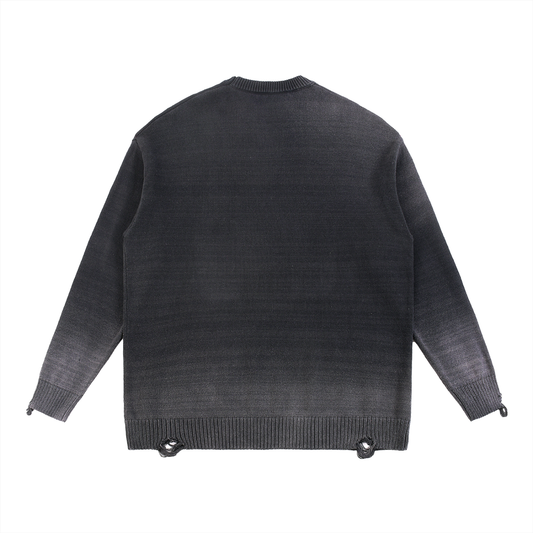 Qalm Ripped Sun Fade sweater