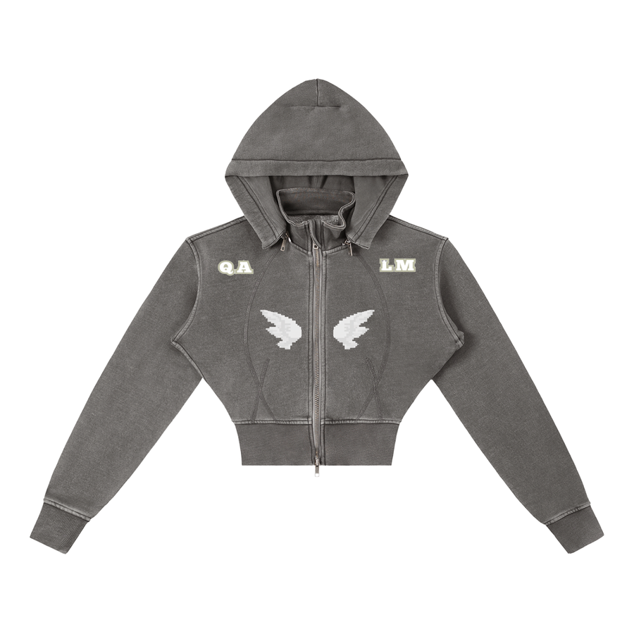 QALM Form Crop Hoodie