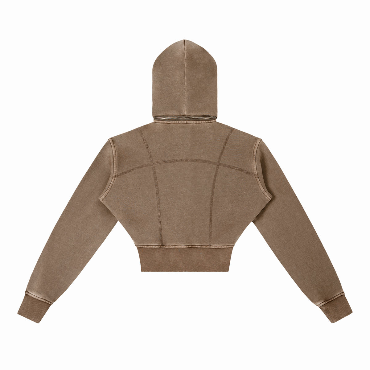 Qalm Cropped Fleece Hoodie