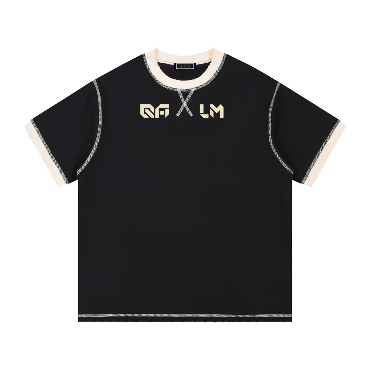 Qalm-Stitched Cotton T-Shirt