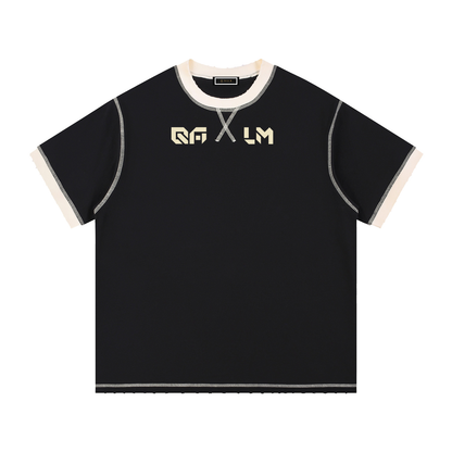 Qalm-Stitched Cotton T-Shirt