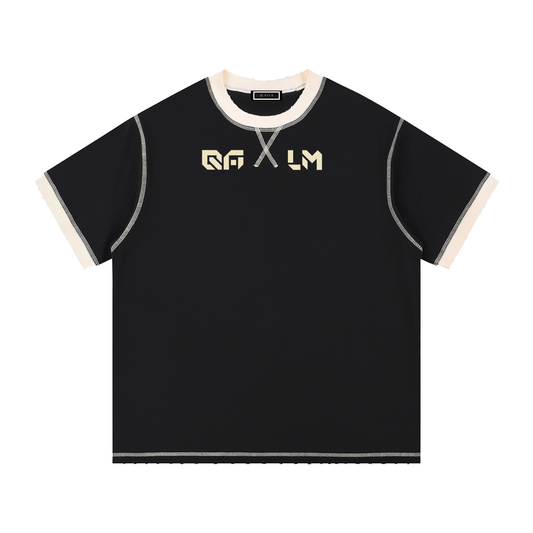 Qalm-Stitched Cotton T-Shirt