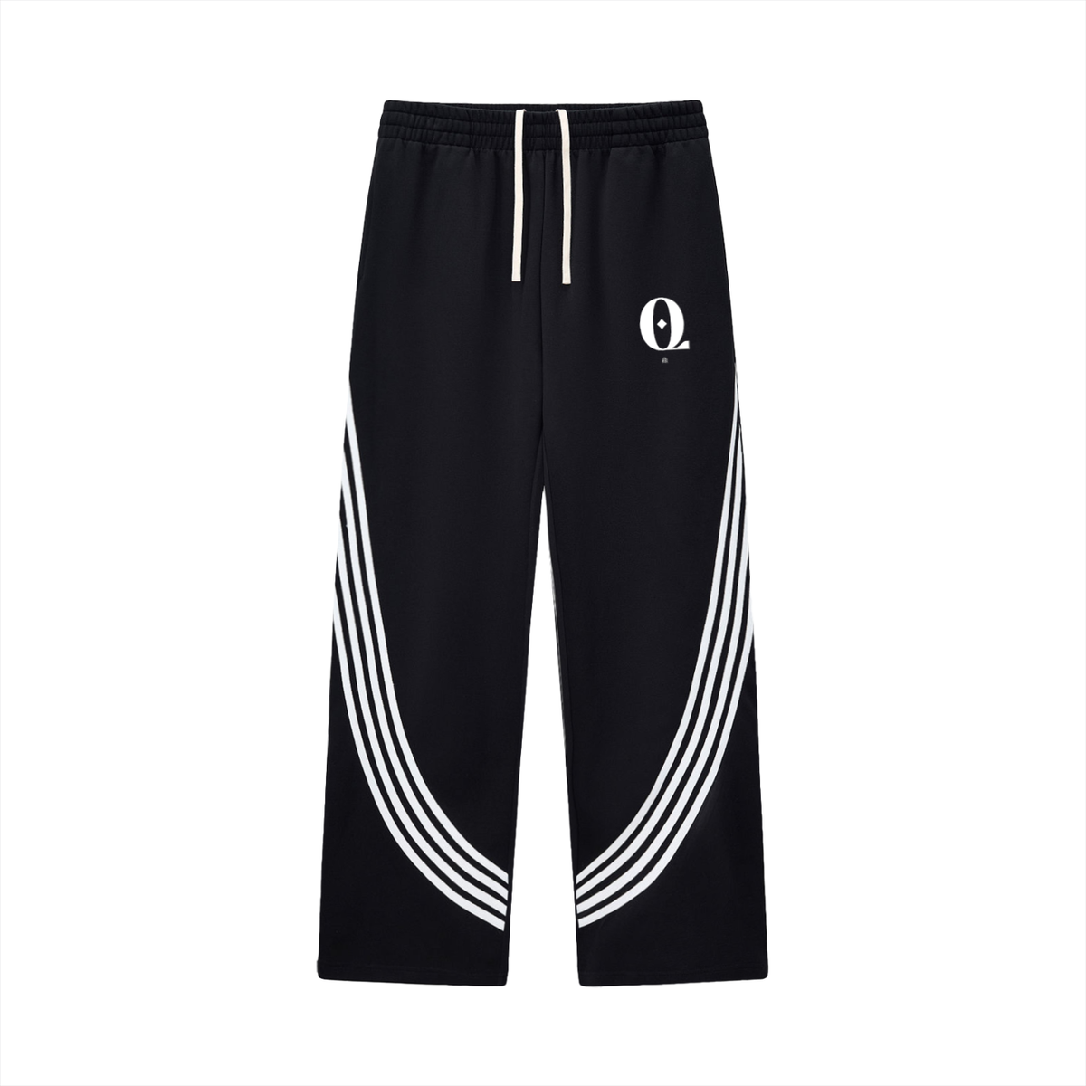 Curved Stripe Straight Sweatpants