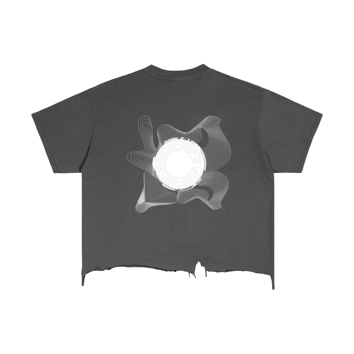 Vintage Wash Boxy Distressed Hem T-Shirt