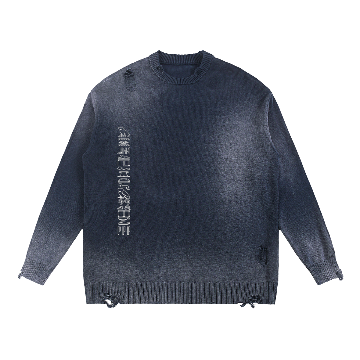 Qalm Ripped Sun Fade sweater