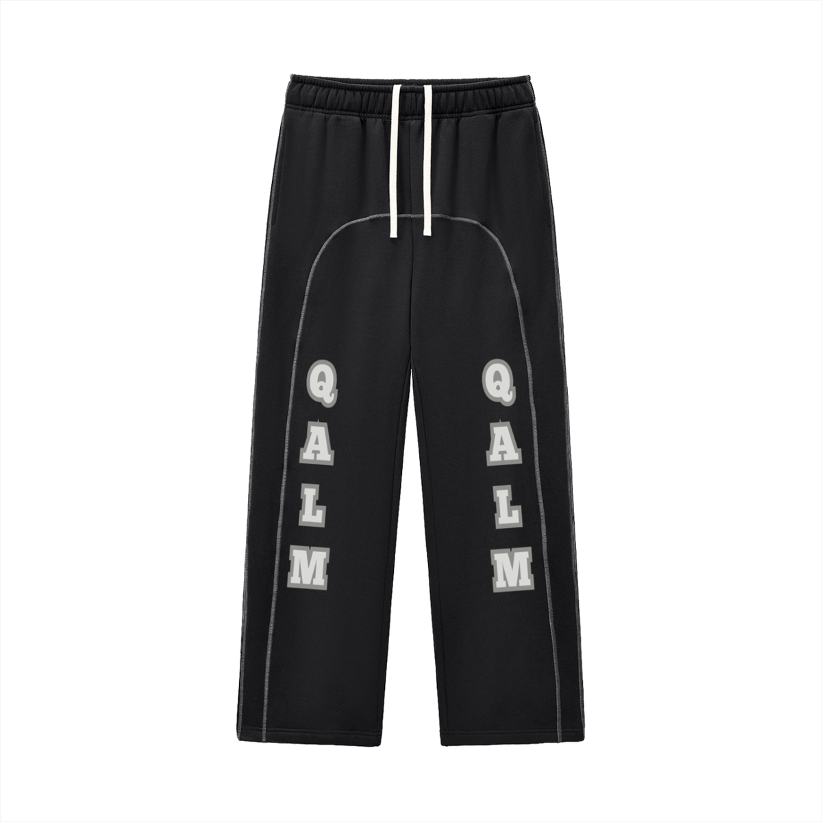 Contrast-Stitched Fleece Sweatpants