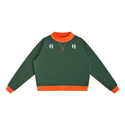 Women’s Mock Neck Crewneck Sweatshirt