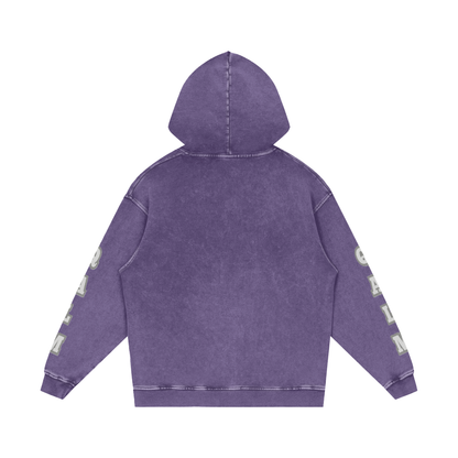 Snow Washed Loose Cotton Hoodie