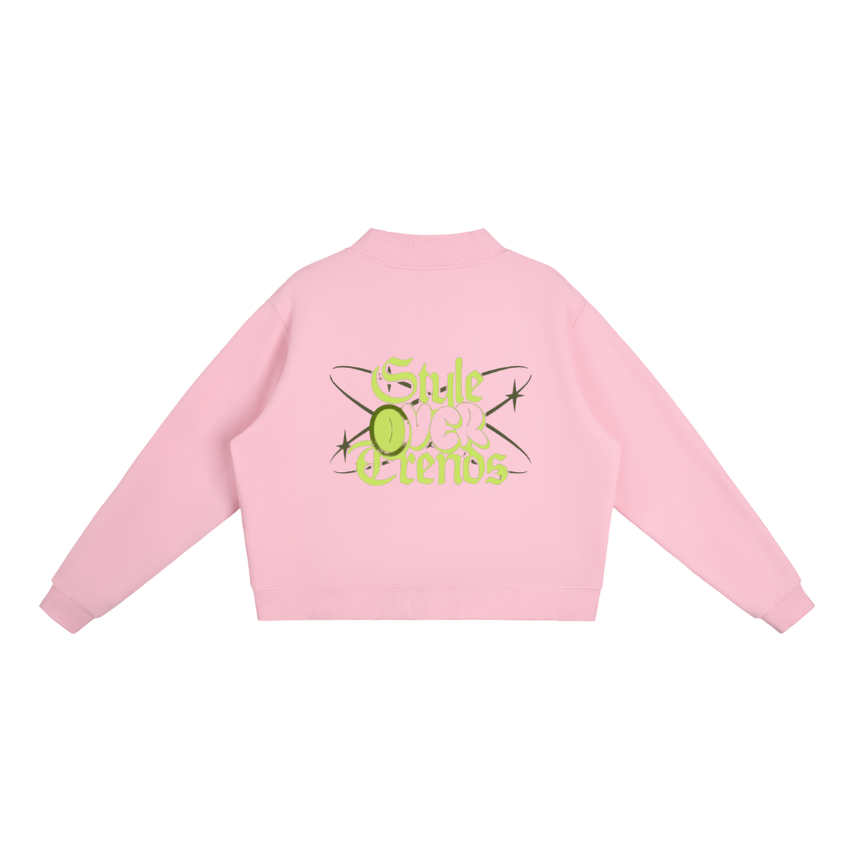 Essential Fleece Mock-Neck Crew Sweatshirt