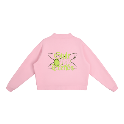 Essential Fleece Mock-Neck Crew Sweatshirt