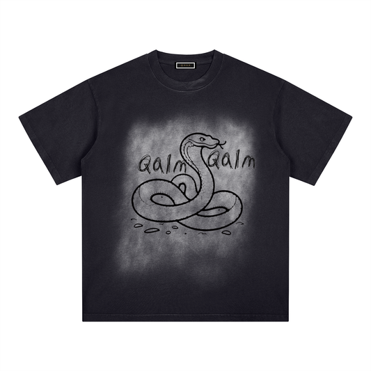 Qalm Square Patch T-Shirt