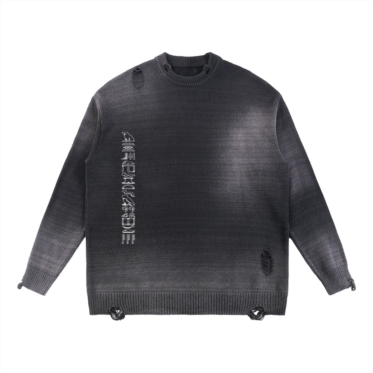 Qalm Ripped Sun Fade sweater
