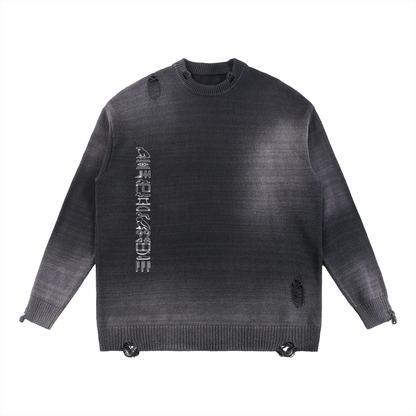 Qalm Ripped Sun Fade sweater