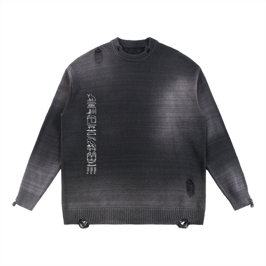 Qalm Ripped Sun Fade sweater