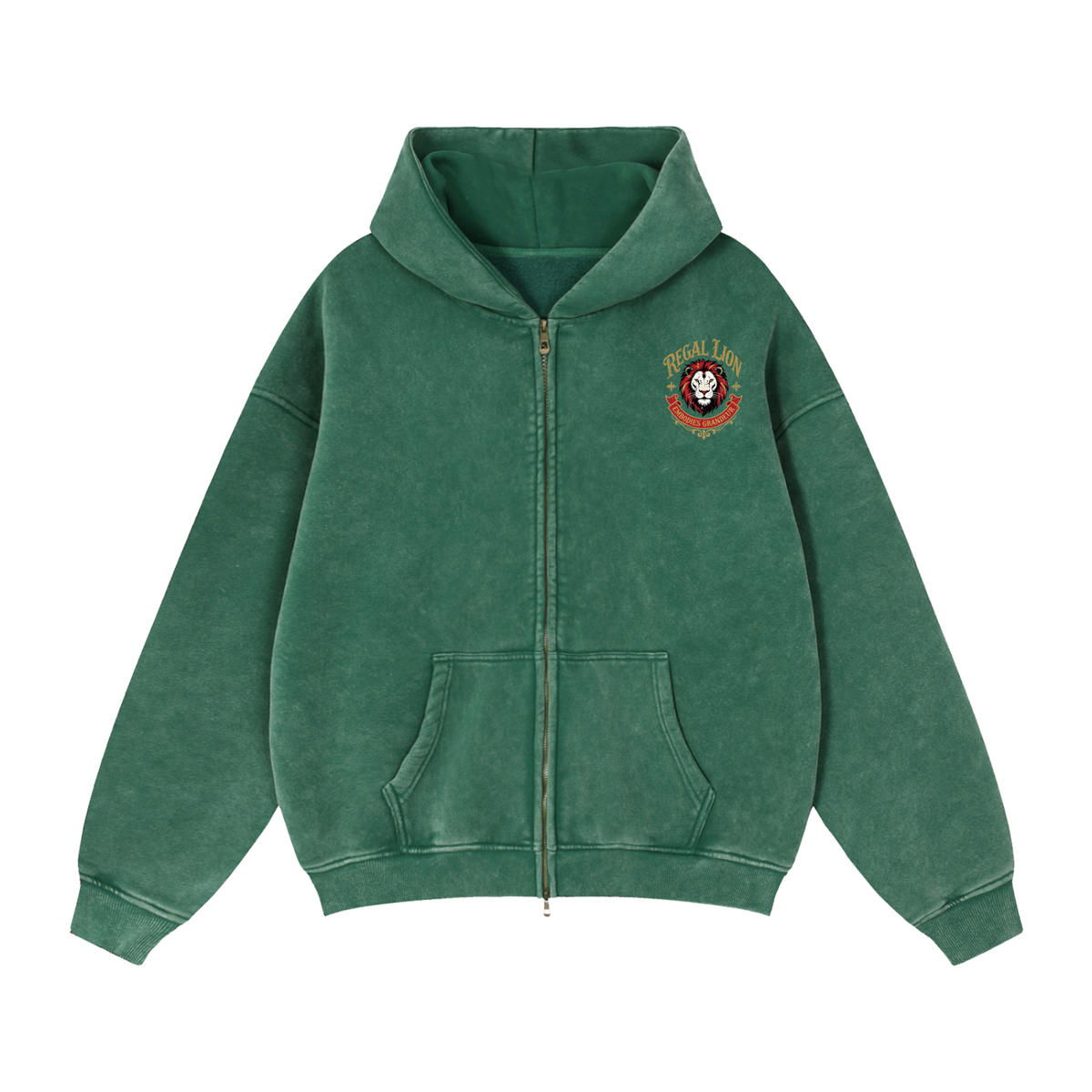 Zip-Through Boxy Fleece Hoodie
