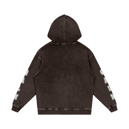 Snow Washed Loose Cotton Hoodie