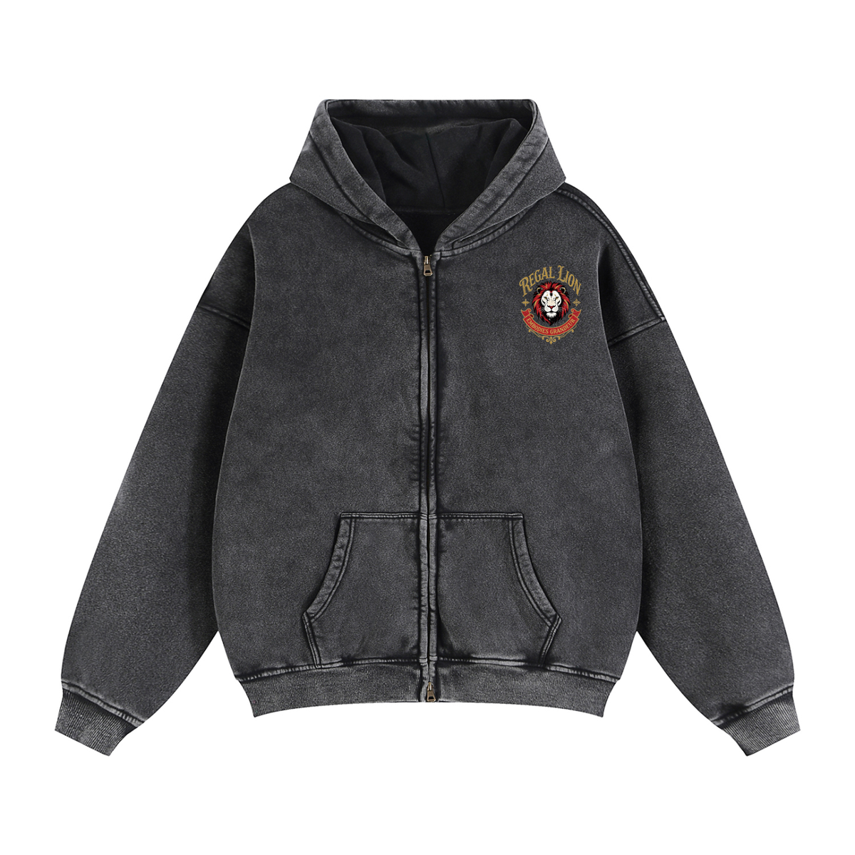 Zip-Through Boxy Fleece Hoodie