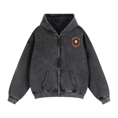 Zip-Through Boxy Fleece Hoodie