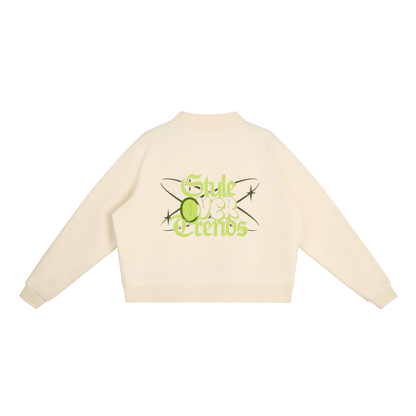 Essential Fleece Mock-Neck Crew Sweatshirt