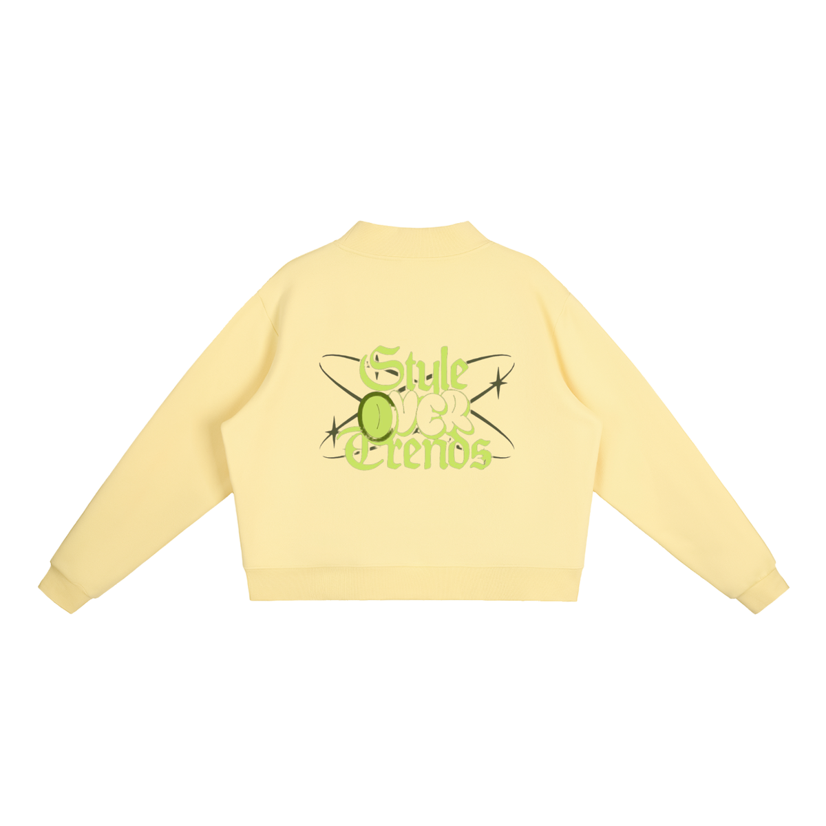 Essential Fleece Mock-Neck Crew Sweatshirt