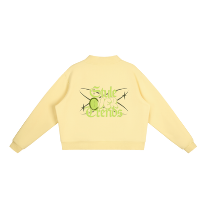 Essential Fleece Mock-Neck Crew Sweatshirt