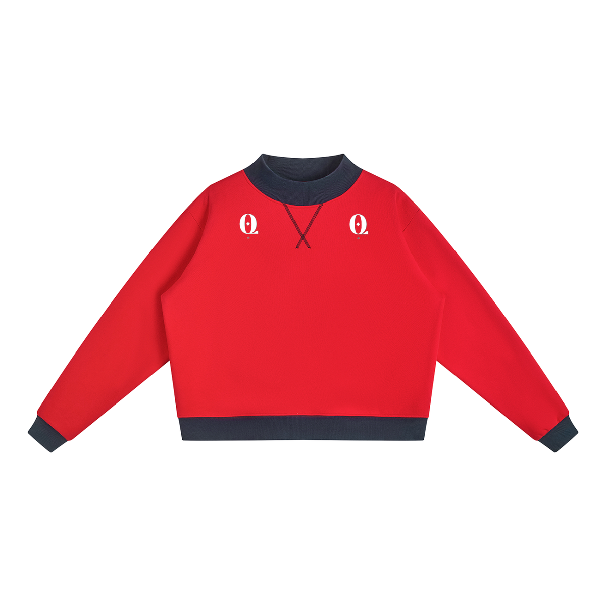 Women’s Mock Neck Crewneck Sweatshirt