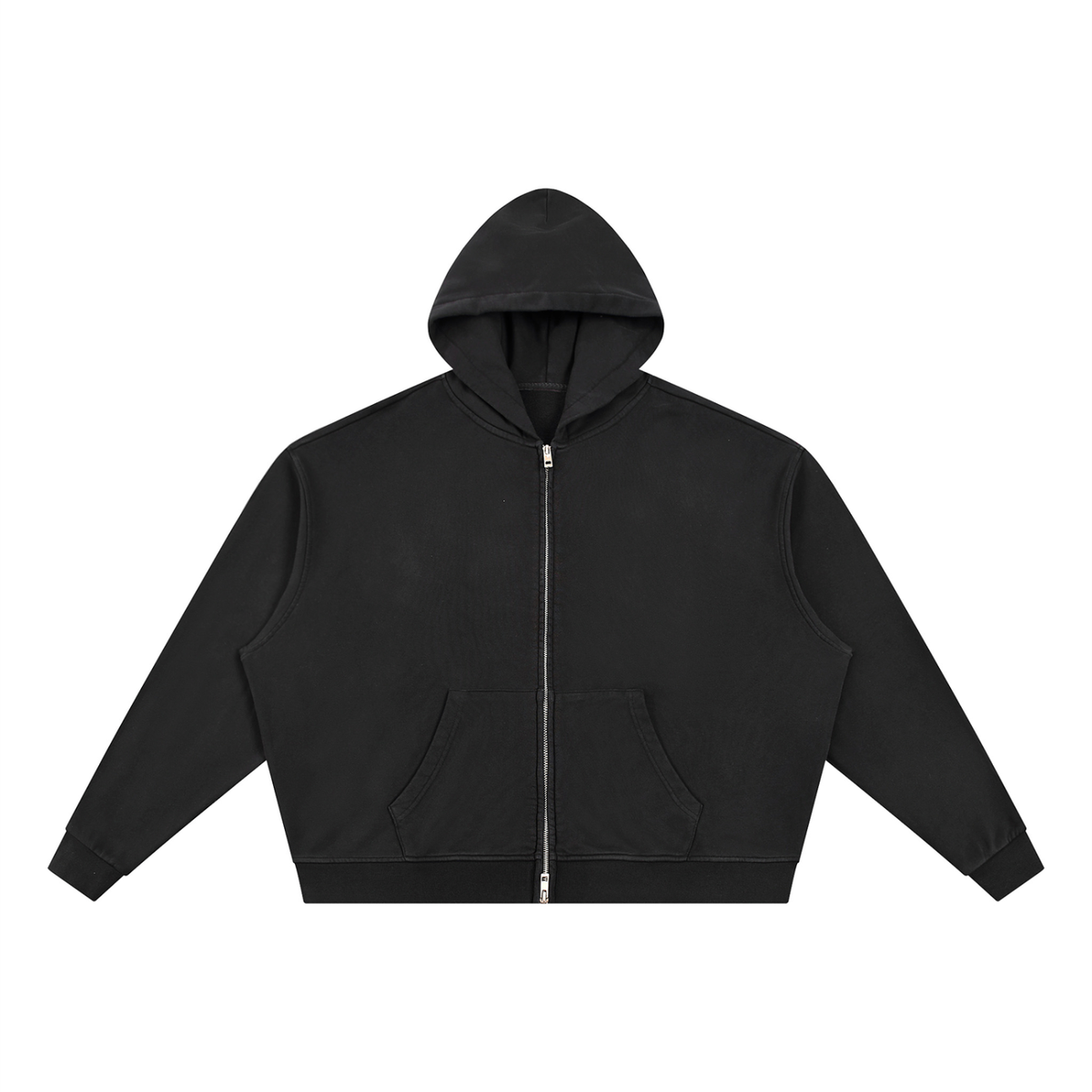 Qalm Full Zip Boxy Hoodie