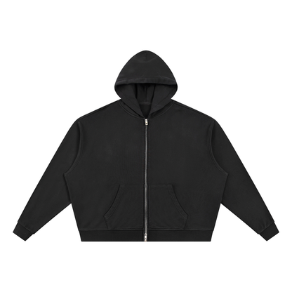 Qalm Full Zip Boxy Hoodie