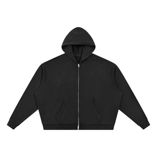 Qalm Full Zip Boxy Hoodie