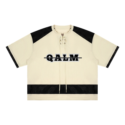 Unisex Raglan Sleeve Mesh Boxy T-Shirt