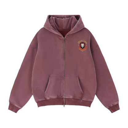 Zip-Through Boxy Fleece Hoodie