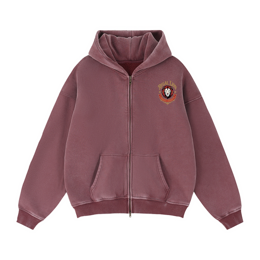 Zip-Through Boxy Fleece Hoodie