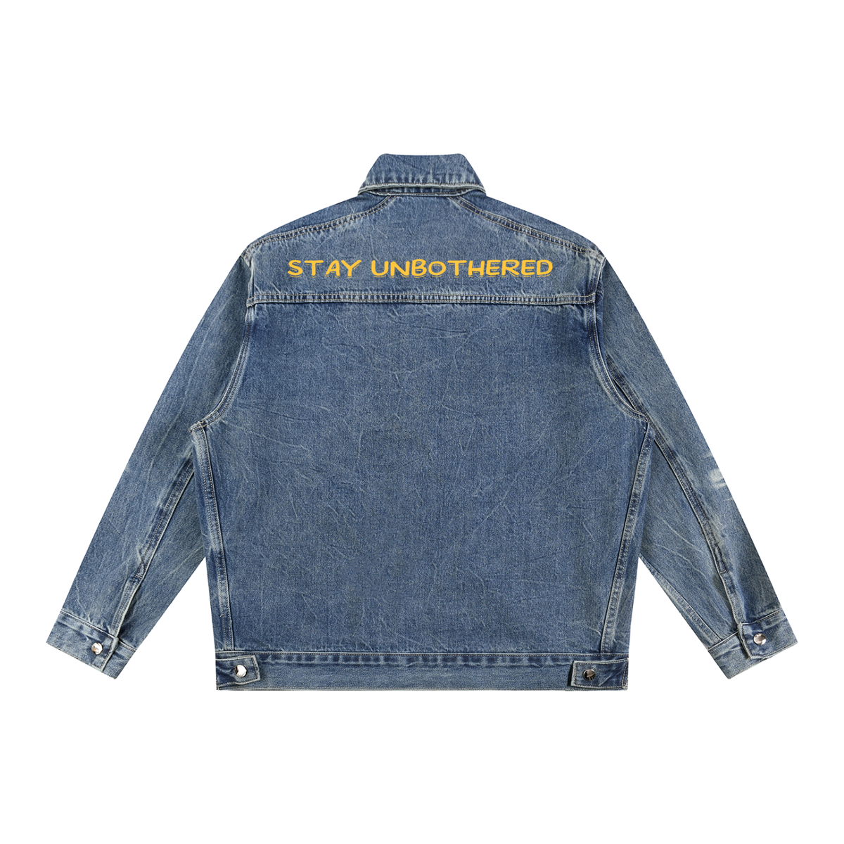Vintage Wash Zip Up Denim Jacket