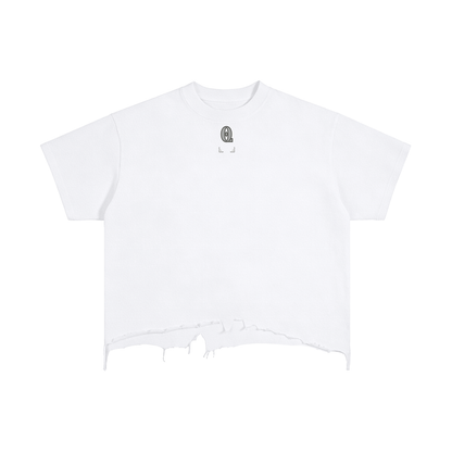 Vintage Wash Boxy Distressed Hem T-Shirt