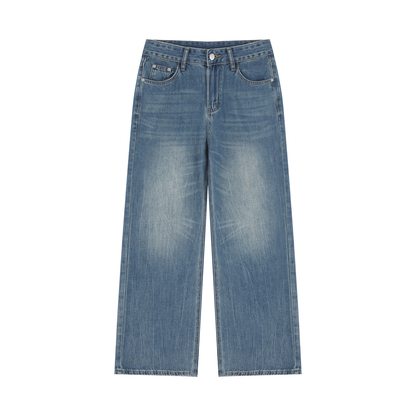 Qalm Wash Wide Leg Jeans