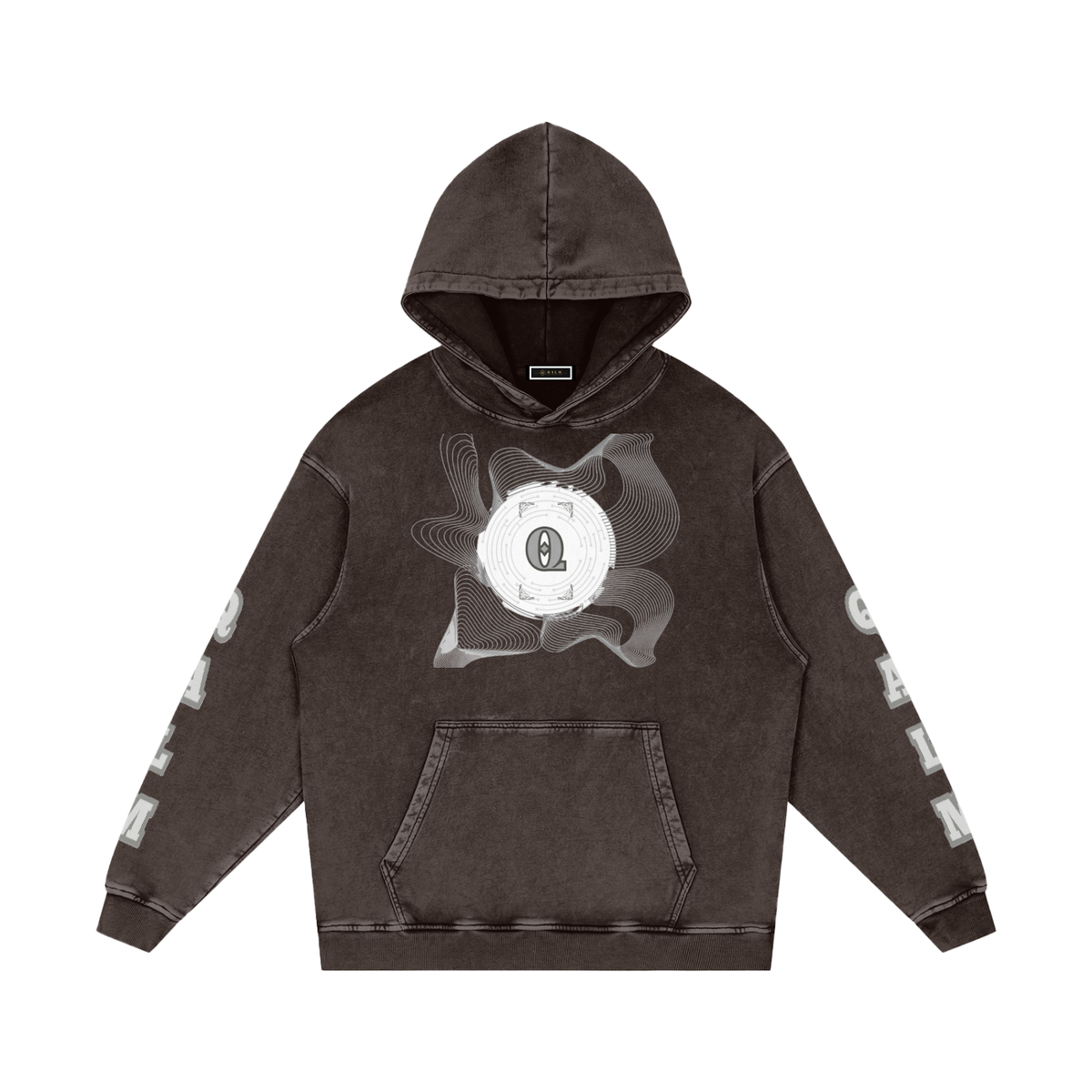 Snow Washed Loose Cotton Hoodie