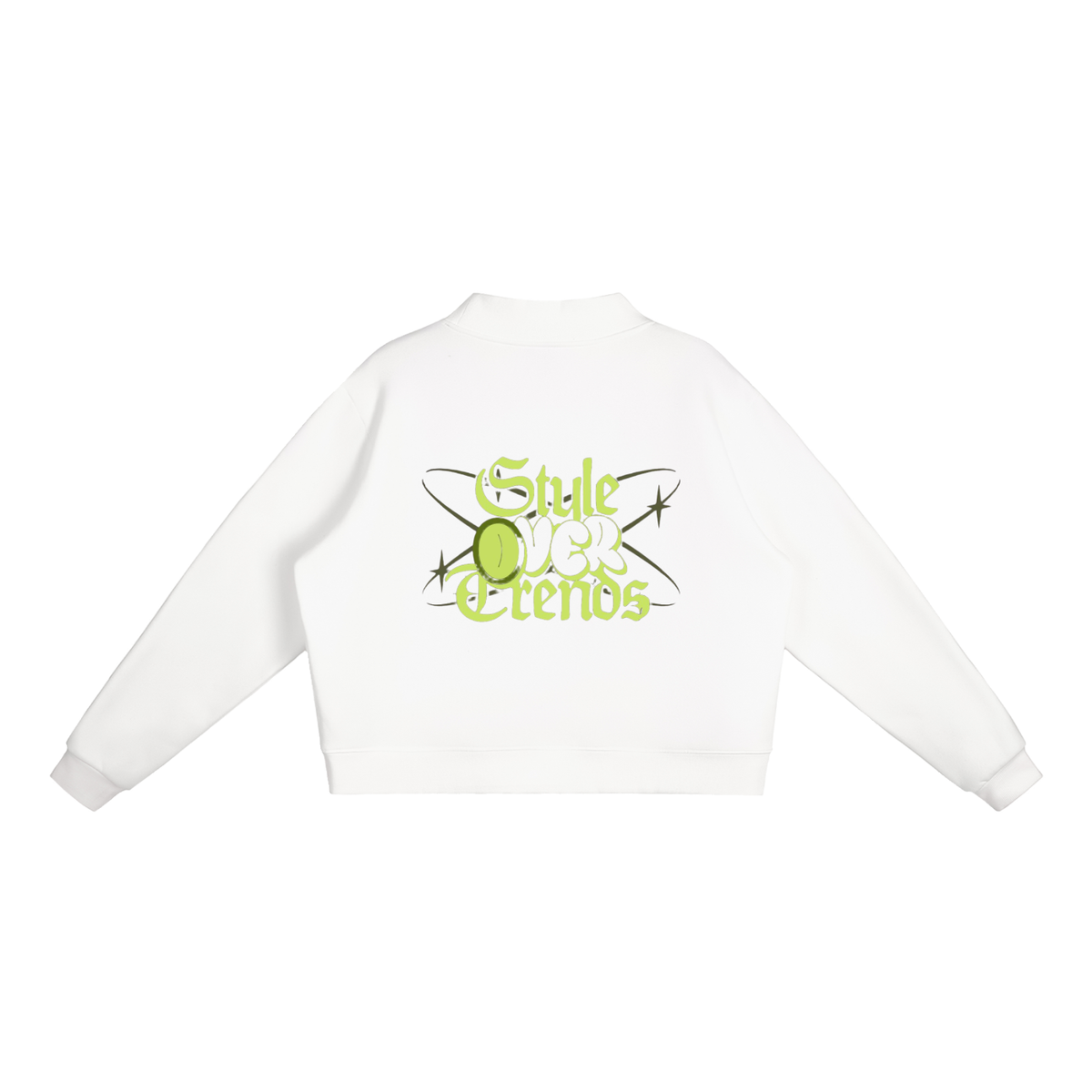 Essential Fleece Mock-Neck Crew Sweatshirt