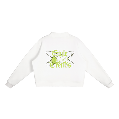 Essential Fleece Mock-Neck Crew Sweatshirt