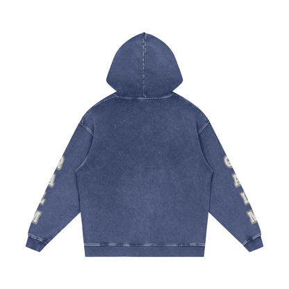 Snow Washed Loose Cotton Hoodie