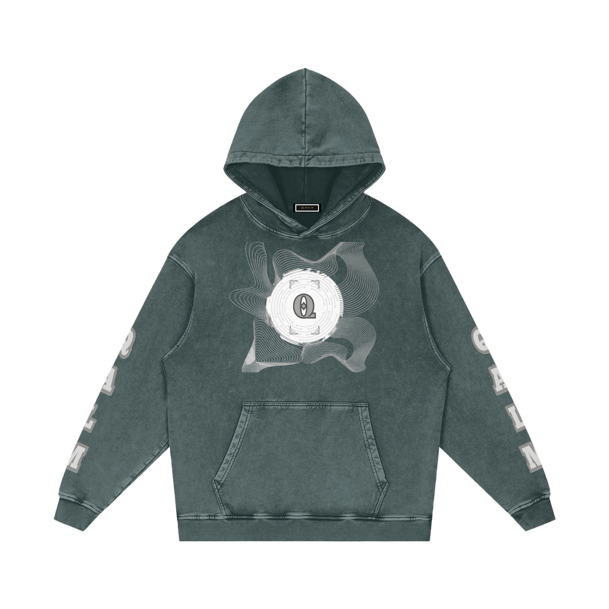Snow Washed Loose Cotton Hoodie