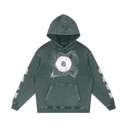 Snow Washed Loose Cotton Hoodie