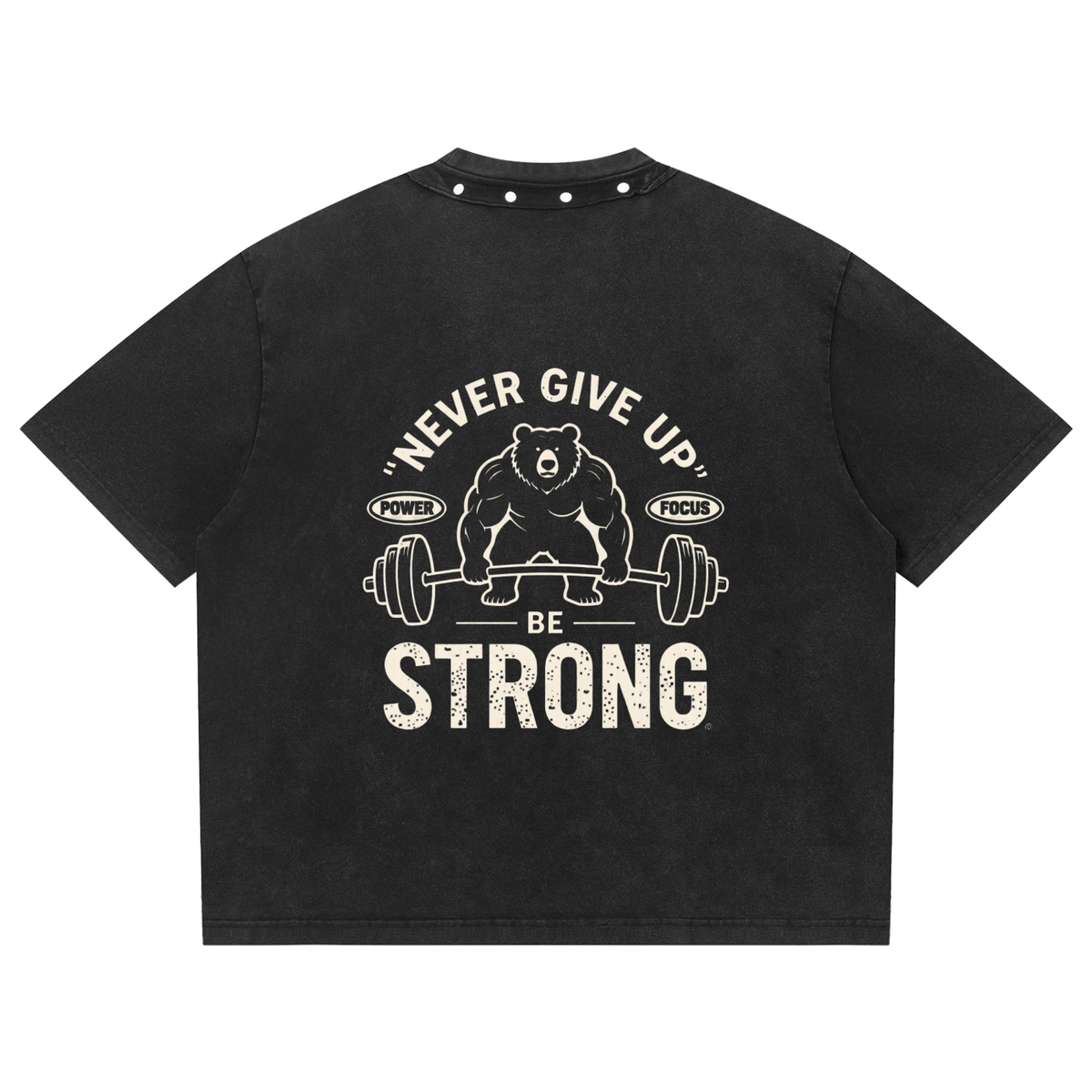 Unisex Washed Boxy Studded T-Shirt