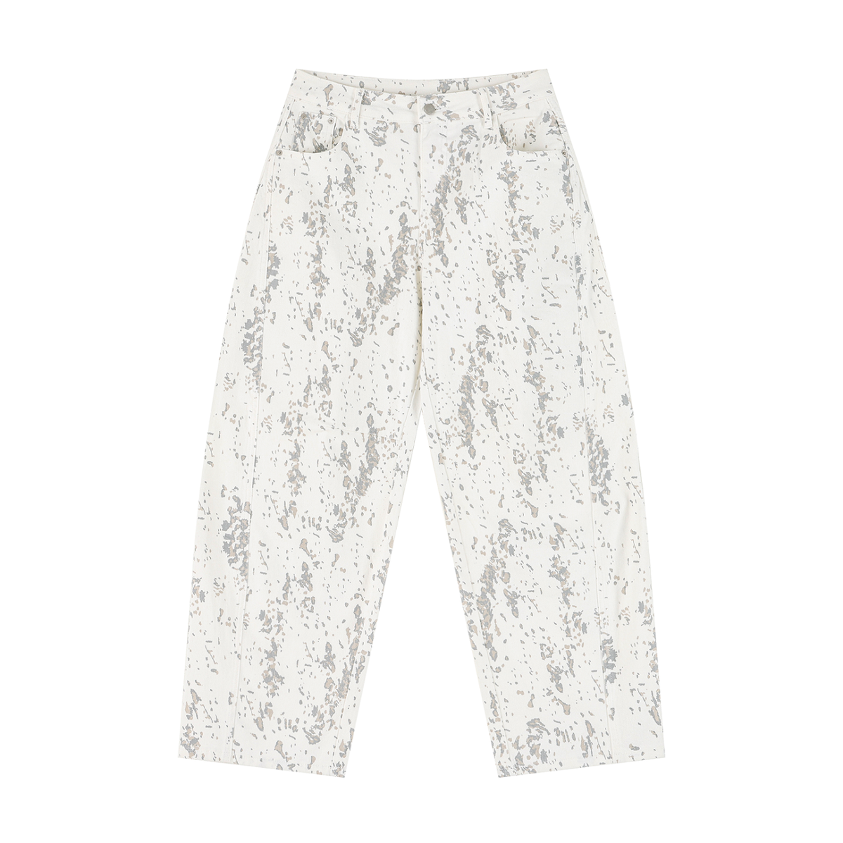 Women's Splatter Barrel Leg Jeans