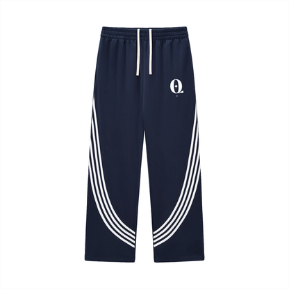 Curved Stripe Straight Sweatpants