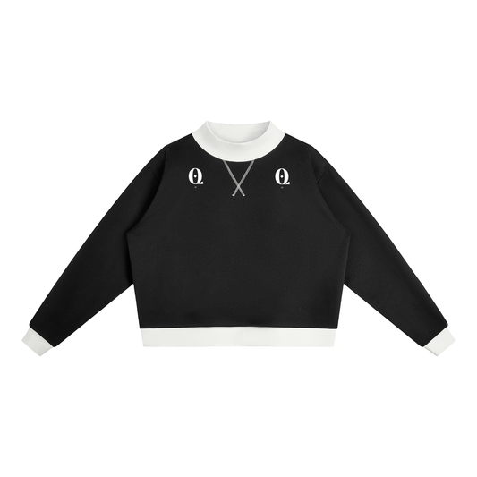 Women’s Mock Neck Crewneck Sweatshirt