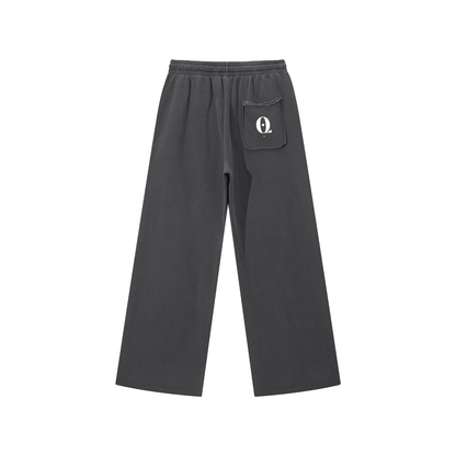 Snow Washed Raw Edge Sweatpants