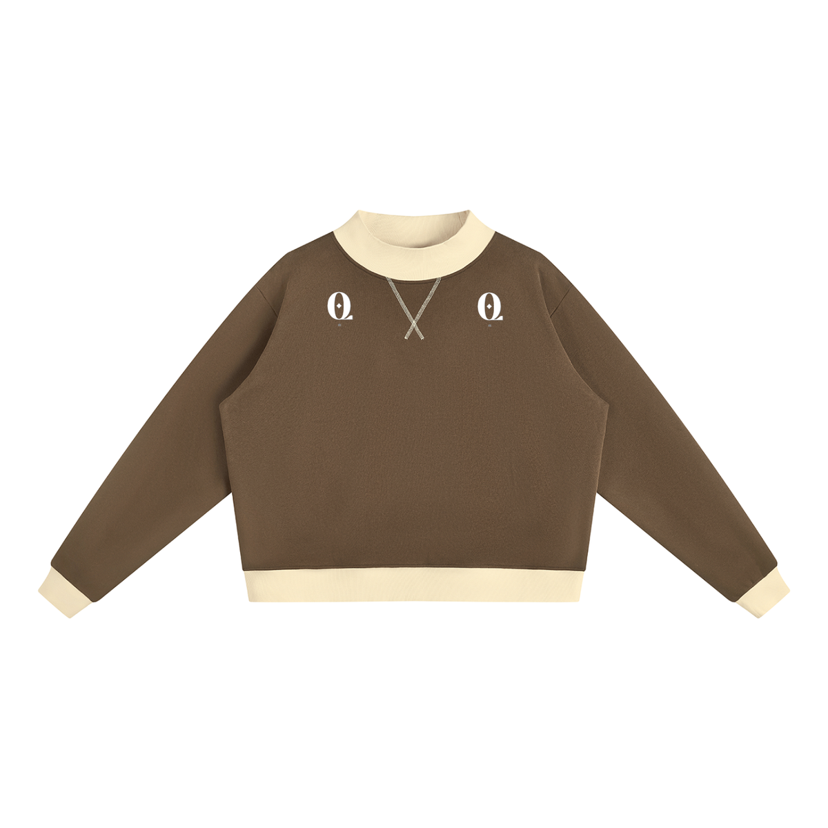 Women’s Mock Neck Crewneck Sweatshirt