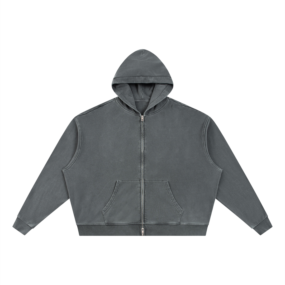 Qalm Full Zip Boxy Hoodie