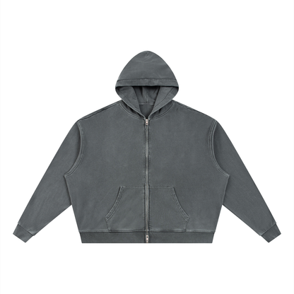 Qalm Full Zip Boxy Hoodie